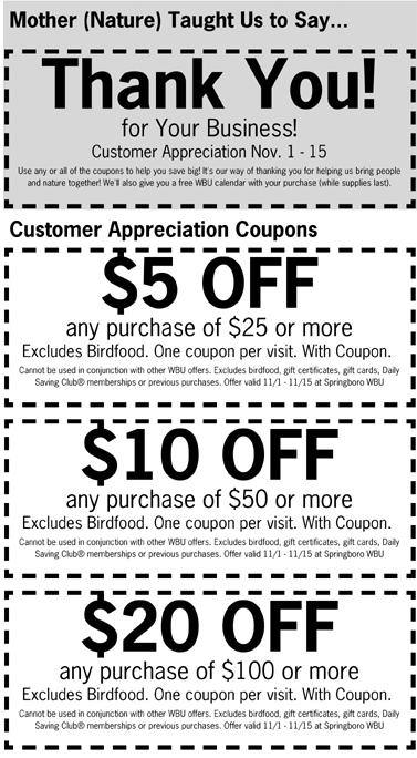 Customer Appreciation Coupons